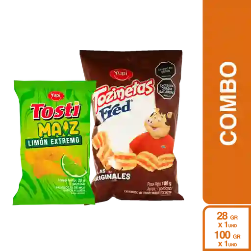 Combo Pasabocas Maíz Limón Extremo + Fred Pasaboca Tocineta