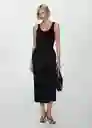 Vestido Tofe Antracita Talla XS Mujer Mango