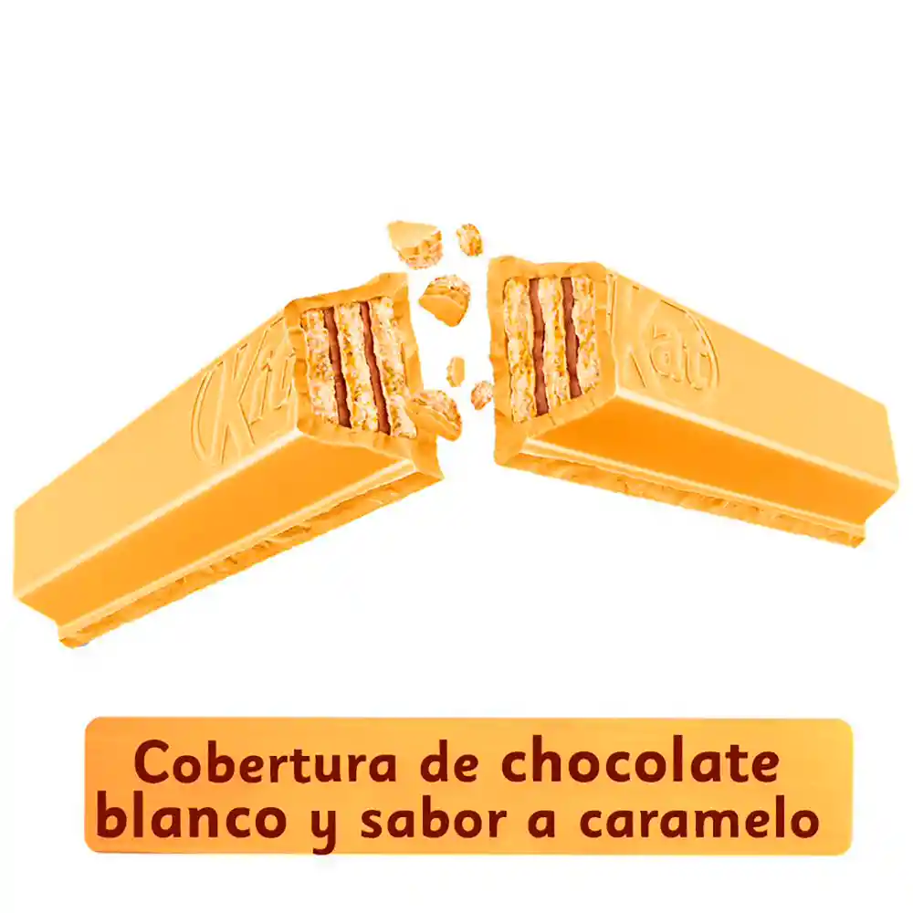 Kit Kat Obleas Cubiertas de Chocolate Blanco Gold con Caramelo