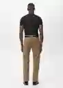 Camiseta Strech Negro Talla L Hombre Mango