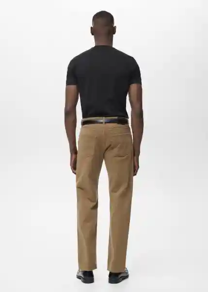 Camiseta Strech Negro Talla L Hombre Mango
