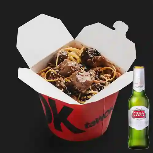 Combo Arma Tu Wok + Cerveza Stella Artois Bot. 330ml