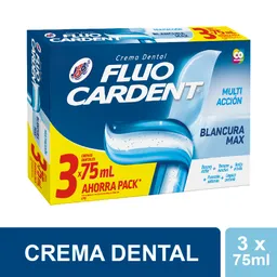 Crema Dental Fluocardent Blancura Max x 3 x 100 g