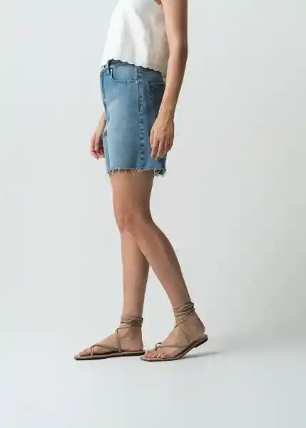 Short Aitana Mujer Azul Índigo Medio Talla 12 452G385 Naf Naf
