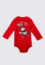 Disney Body Manga Larga Rojo Talla 0/3 Meses