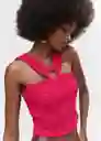 Top Carey Fucsia Talla L Mujer Mango