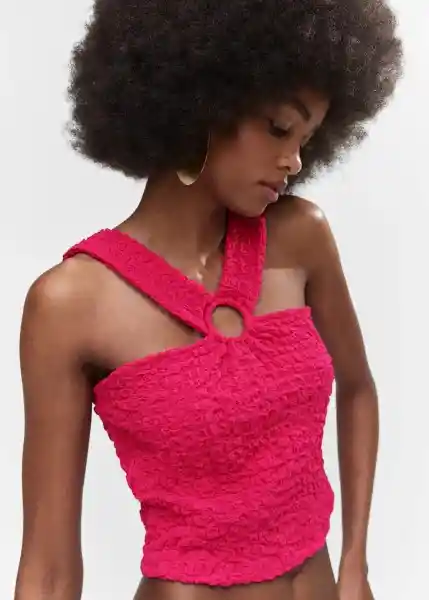 Top Carey Fucsia Talla L Mujer Mango