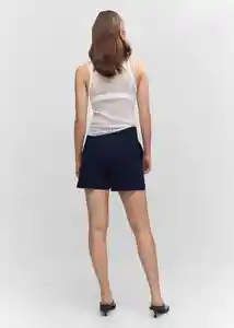 Short Malu5-h Navy Talla 34 Mujer Mango