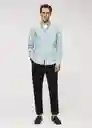 Camisa Esen Agua Talla M Hombre Mango
