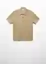 Camisa Polo Ricard Khaki Talla S Hombre Mango