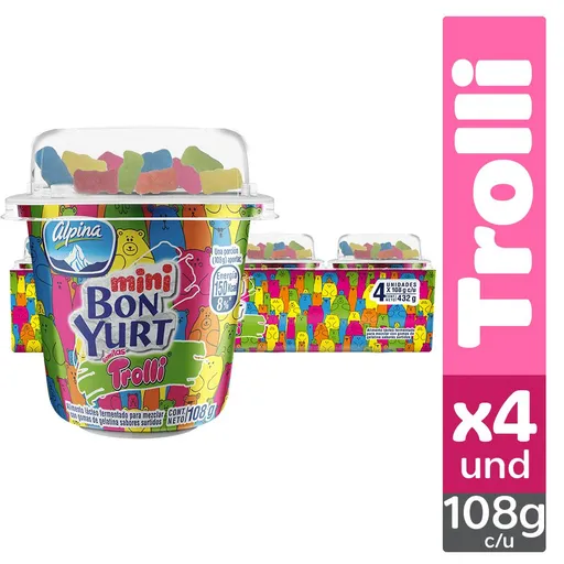 Mini Bon Yurt Gomitas Trolli x4 Und 108 g