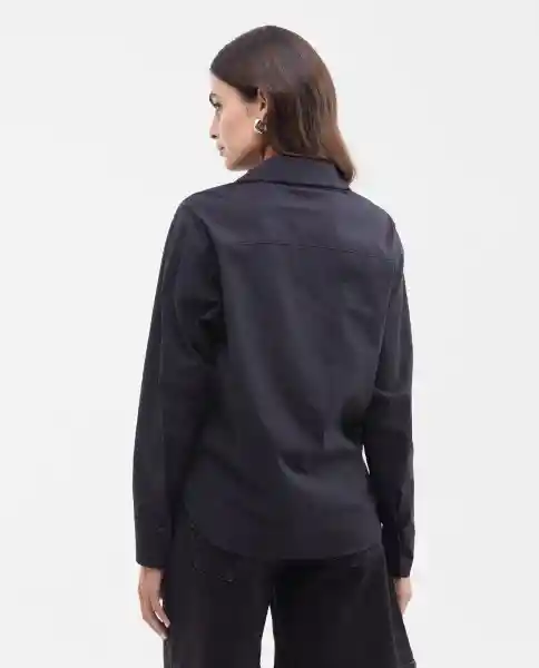 Camisa Essential Poplin Negro Sombrío Ultraoscuro M Chevignon
