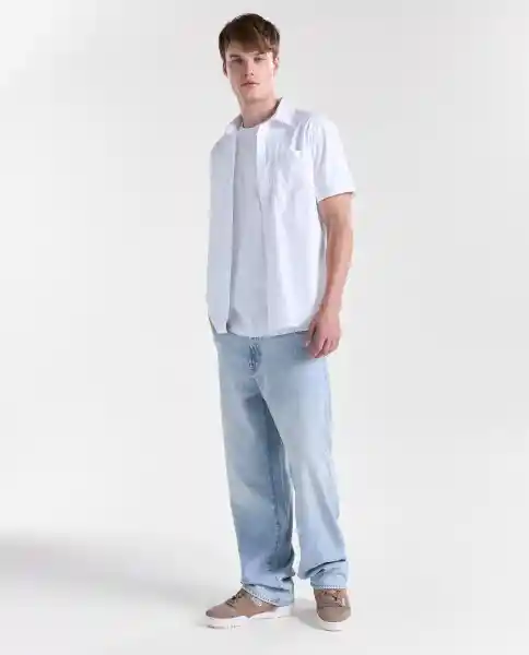 Camisa Hombre Blanco Talla S 819G000_BLA110601 Americanino