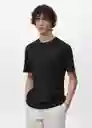 Camiseta Bellow Negro Talla XL Hombre Mango