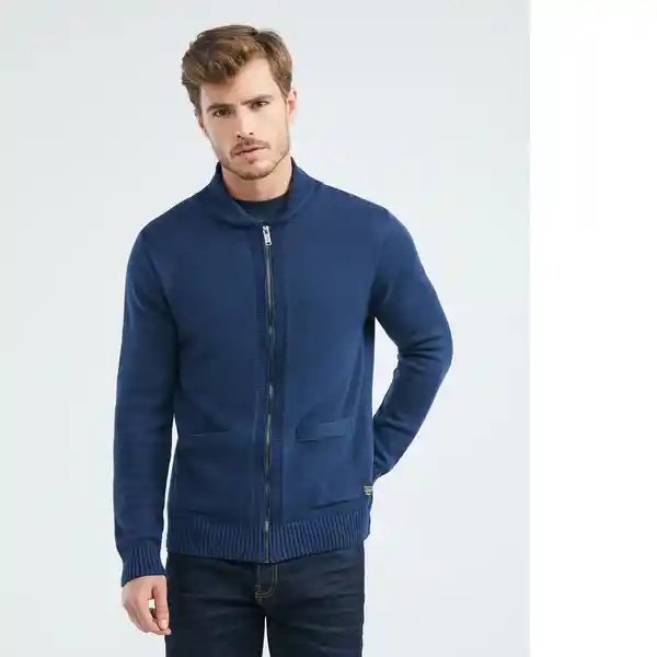 Chaqueta Collar Hombre Azul Talla L Chevignon