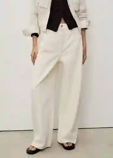 Jean Camilla Offwhite Talla 40 Mujer Mango