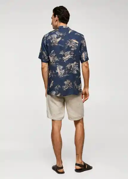 Camisa Phuket-H Azul Talla L Hombre Mango