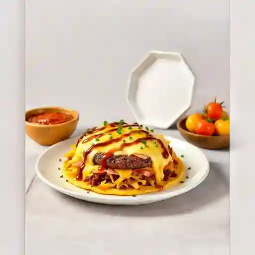 Arepa Carne Hamburguesa