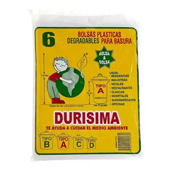 Durísima Bolsa Para Basura Tipo a 57 x 76c m