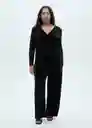 Mono Xtuxedo Negro Talla S Mujer Mango