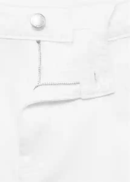 Bermuda Camilla Blanco Talla 38 Mujer Mango