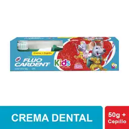 Fluocardent Crema Dental Kids Con Flúor 50 g + Cepillo 1 Und