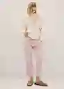 Pantalón Lena Rosa Pastel Talla 18 Mujer Mango