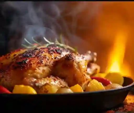 1 Pollo Entero , 2 Acompañantes
