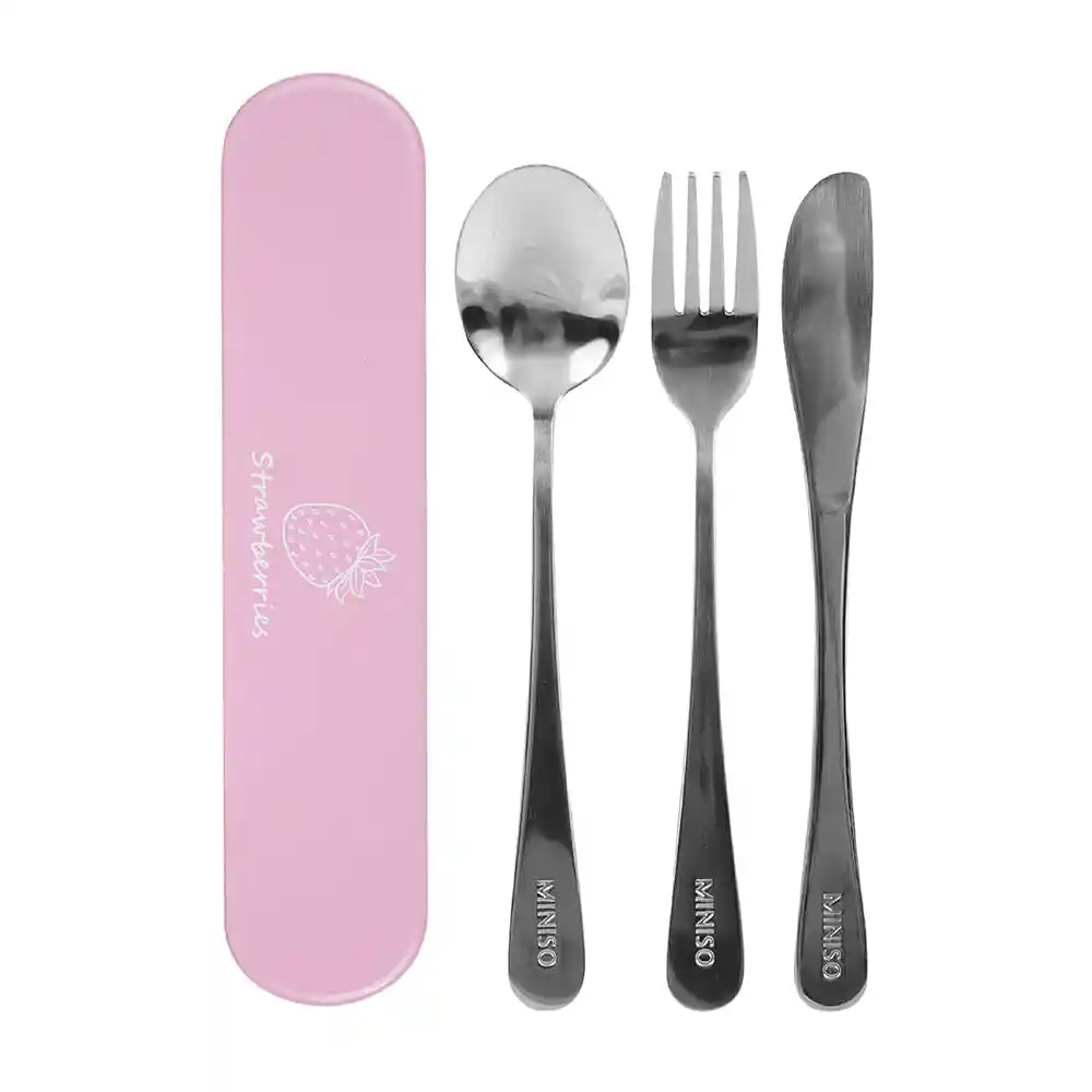 Miniso Kit de Cubiertos Fruit Series de Fresa