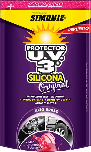 Simoniz Uv3 Silicona D.Pack 300+ Chicle