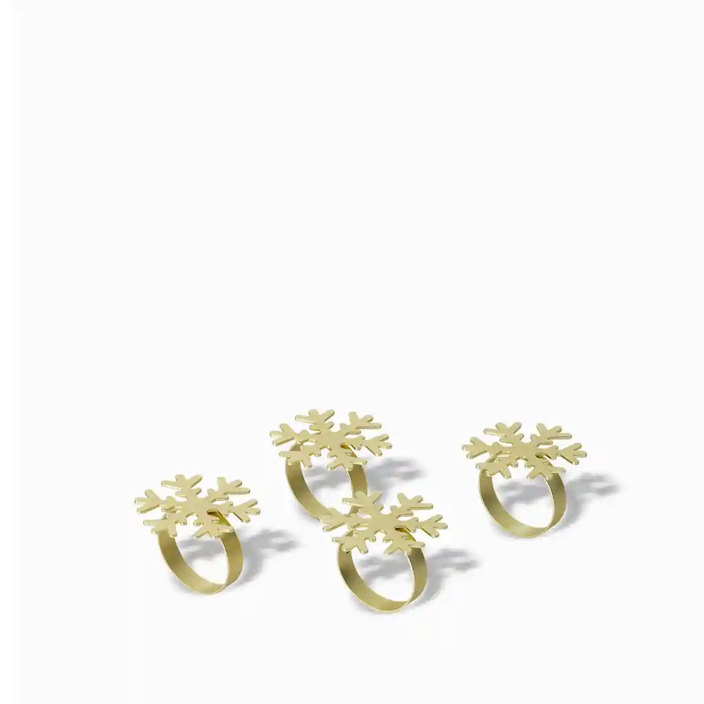 Set Aros Servilleta Snowflake Ambiente Gourmet