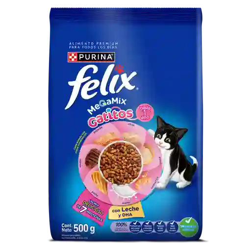 Comida para Gatitos Purina Felix Megamix x 500gr