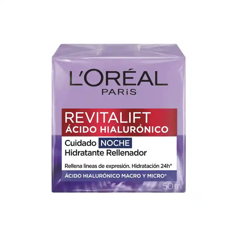 Crema Noche L'Oréal París Revitalift Ácido Hialurónico