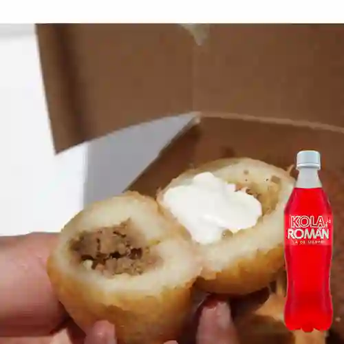 Combo Carimañola de Carne + Kola Roman 500 ml
