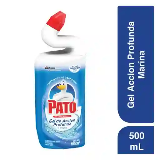 Pato Gel de Acción Profunda, Marina, Limpiador y desinfectante para inodoro, 500ml