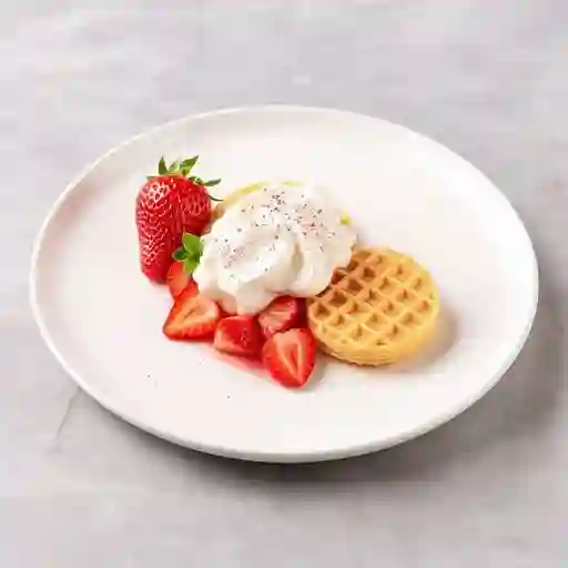 Oblea de fresa con crema