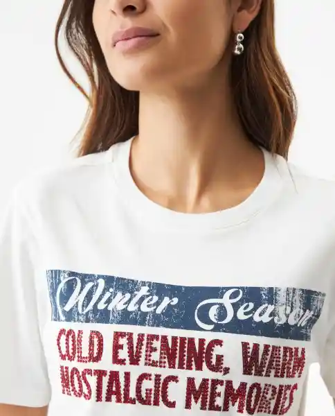 Camiseta Graphic Femenino Crudo Pristino Claro TS Chevignon