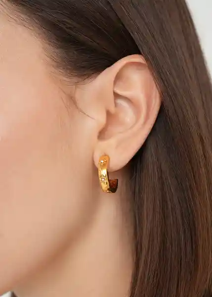 Aretes Amarillo Dorado Oscuro 339G055 Naf Naf