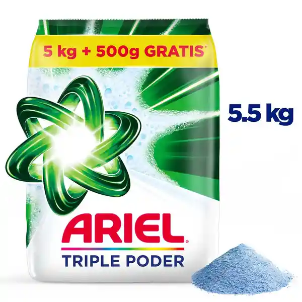 Detergente en Polvo Ariel Triple Poder (5000 Gr)
