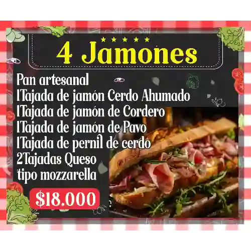 Sándwich 4 Jamones