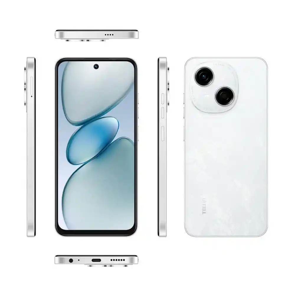 Celular Tecno Mobile Kl4 128 Gb 4 Gb Ram Blanco Manual de Instr Pin Bandeja Estuche Trasero