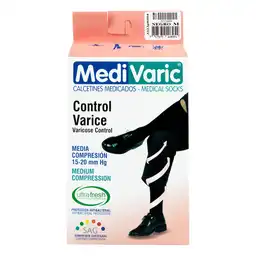 Medi Varic Calcetín Hombre Mediana Compresión Negro M