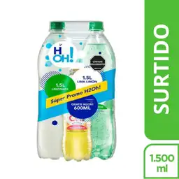 H2Oh! Gaseosa Lima Limón 1.5L + Toronchello 600 mL 3000 mL