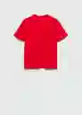 Camiseta Rita Rojo Talla M Mujer Mango