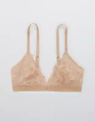 American Eagle Bralette Embroidery Triangle Cf Ring Nude S 3160