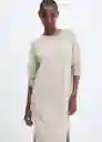 Vestido Vieira Perla Talla L Mujer Mango