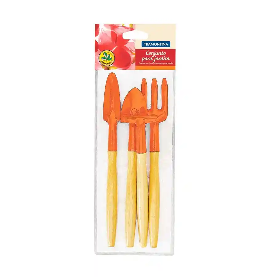 Tramontina Kit 4 Piezas Herramientas Jardinería