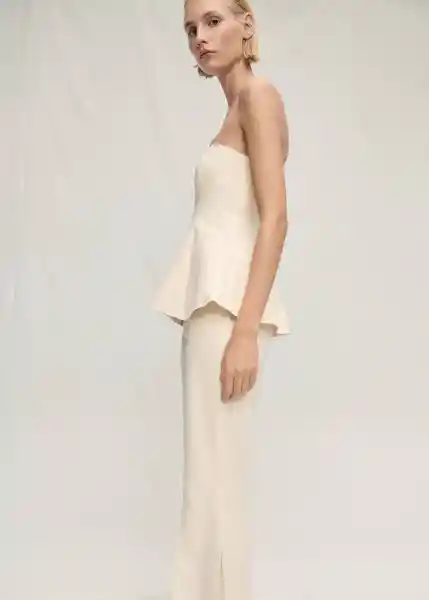 Top Dama Vainilla Talla M Mujer Mango