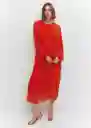 Vestido Blanca-a Rojo Talla XS Mujer Mango