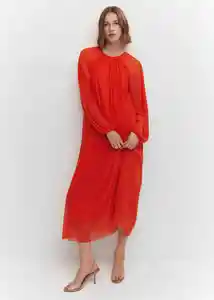 Vestido Blanca-a Rojo Talla XS Mujer Mango